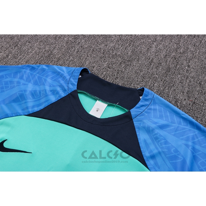 Tuta da Track FC Barcellona Manica Corta 2022-2023 Verde